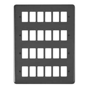 Click Scolmore - Click Deco Plus 24 Gang GridPro Frontplate Black Nickel (DPBN20524)