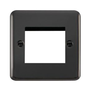 Click Scolmore - Click Deco Plus 1 Gang New Media Unfurnished Plate 2 Apertures (DPBN311)
