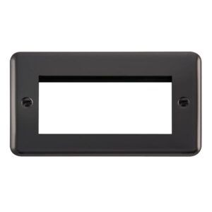 Click Scolmore - Click Deco Plus 2 Gang New Media Unfurnished Plate 4 Apertures (DPBN312)
