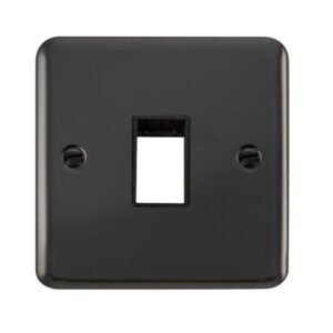 Click Scolmore - Click Deco Plus 1 Gang Minigrid Unfurnished Plate 1 Aperture (DPBN401BK)