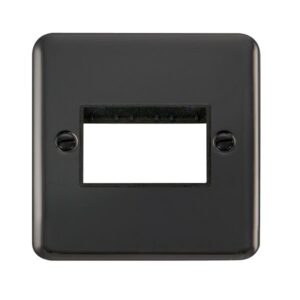 Click Scolmore - Click Deco Plus 1 Gang Minigrid Unfurnished Plate 3 Apertures (DPBN403BK)