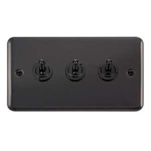 Click Scolmore - Click Deco Plus 10Ax 3 Gang 2 Way Toggle Switch (DPBN423)