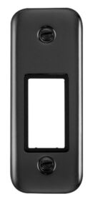Click Scolmore - Click Deco Plus 1 Gang Minigrid Unfurnished Architrave Plate 1 Aperture (DPBN471BK)