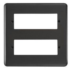 Click Scolmore - Click Deco Plus 2 Tier Minigrid Unfurnished Plate 12 Apertures (DPBN512)