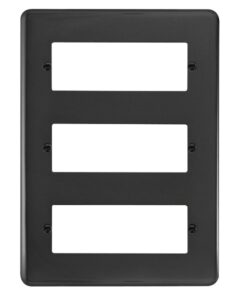 Click Scolmore - Click Deco Plus 3 Tier Minigrid Unfurnished Plate 18 Apertures (DPBN518)