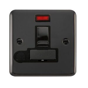 Click Scolmore - Click Deco Plus 13A Ingot Dp Switched Fused Connection Unit With Neon (DPBN552BK)