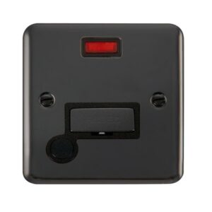 Click Scolmore - Click Deco Plus 13A Ingot Fused Connection Unit With Neon (DPBN553BK)