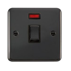 Click Scolmore - Click Deco Plus 20A Ingot Dp Switch With Neon (DPBN723BK)