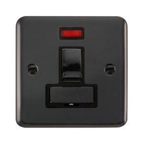 Click Scolmore - Click Deco Plus 13A Ingot Dp Switched Fused Connection Unit With Neon (DPBN752BK)