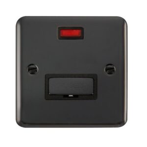 Click Scolmore - Click Deco Plus 13A Ingot Fused Connection Unit With Neon (DPBN753BK)