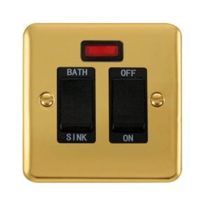 Click Scolmore - Click Deco Plus 20A Dp Sink/Bath Switch With Neon (DPBR024BK)