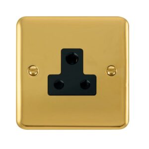 Click Scolmore - Click Deco Plus 5A Round Pin Socket (DPBR038BK)