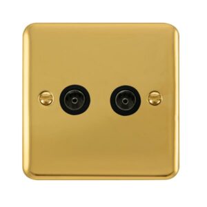 Click Scolmore - Click Deco Plus Twin Coaxial Outlet (DPBR066BK)
