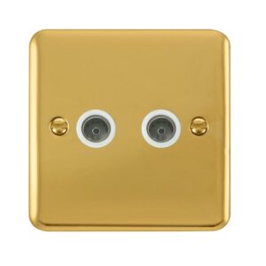 Click Scolmore - Click Deco Plus Twin Coaxial Outlet (DPBR066WH)