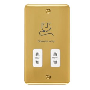 Click Scolmore - Click Deco Plus 115/230V Dual Voltage Shaver Socket (DPBR100WH)
