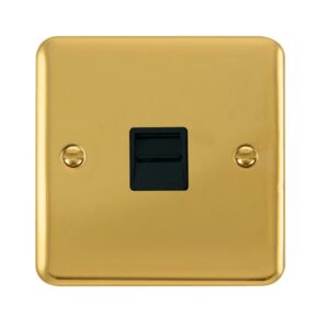 Click Scolmore - Click Deco Plus Single Telephone Outlet Master (DPBR120BK)