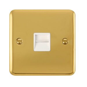 Click Scolmore - Click Deco Plus Single Telephone Outlet Master (DPBR120WH)