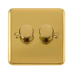 Click Scolmore - Click Deco Plus 2 Gang 2 Way 400Va Dimmer Switch (DPBR152)