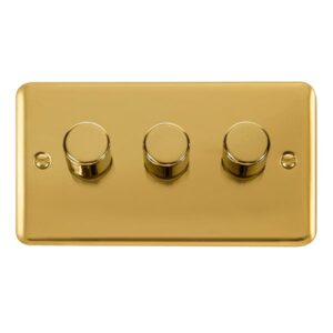 Click Scolmore - Click Deco Plus 3 Gang 2 Way 400Va Dimmer Switch (DPBR153)