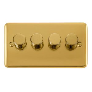 Click Scolmore - Click Deco Plus 4 Gang 2 Way 400Va Dimmer Switch (DPBR154)