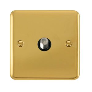 Click Scolmore - Click Deco Plus Non-Isolated Single Satellite Outlet (DPBR156BK)