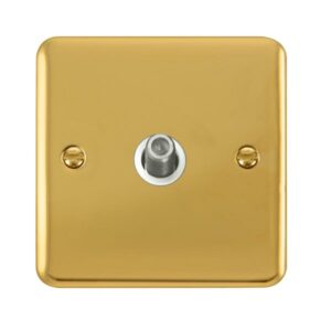 Click Scolmore - Click Deco Plus Non-Isolated Single Satellite Outlet (DPBR156WH)
