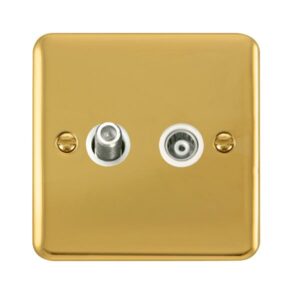 Click Scolmore - Click Deco Plus Isolated Satellite & Isolated Coaxial Outlet (DPBR157WH)