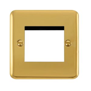 Click Scolmore - Click Deco Plus 1 Gang New Media Unfurnished Plate 2 Apertures (DPBR311)