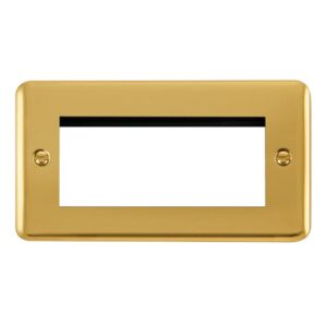 Click Scolmore - Click Deco Plus 2 Gang New Media Unfurnished Plate 4 Apertures (DPBR312)