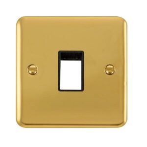 Click Scolmore - Click Deco Plus 1 Gang Minigrid Unfurnished Plate 1 Aperture (DPBR401BK)