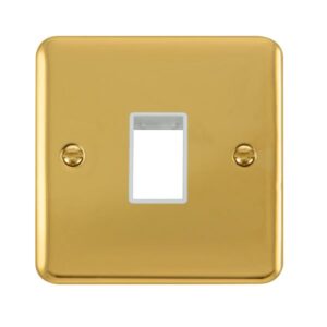 Click Scolmore - Click Deco Plus 1 Gang Minigrid Unfurnished Plate 1 Aperture (DPBR401WH)