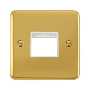 Click Scolmore - Click Deco Plus 1 Gang Minigrid Unfurnished Plate 2 Apertures (DPBR402WH)
