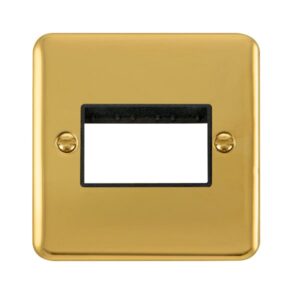 Click Scolmore - Click Deco Plus 1 Gang Minigrid Unfurnished Plate 3 Apertures (DPBR403BK)