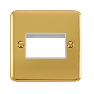 Click Scolmore - Click Deco Plus 1 Gang Minigrid Unfurnished Plate 3 Apertures (DPBR403WH)