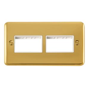 Click Scolmore - Click Deco Plus 2 Gang Minigrid Unfurnished Plate 2 X 3 Apertures (DPBR406WH)