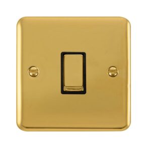 Click Scolmore - Click Deco Plus 10Ax Ingot 1 Gang Intermediate Plate Switch (DPBR425BK)