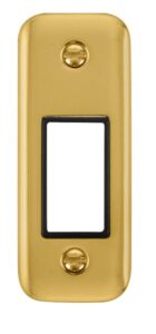 Click Scolmore - Click Deco Plus 1 Gang Minigrid Unfurnished Architrave Plate 1 Aperture (DPBR471BK)
