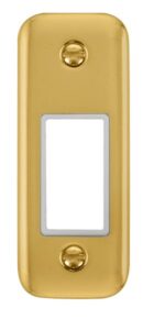 Click Scolmore - Click Deco Plus 1 Gang Minigrid Unfurnished Architrave Plate 1 Aperture (DPBR471WH)
