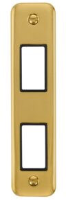 Click Scolmore - Click Deco Plus 2 Gang Minigrid Unfurnished Architrave Plate 2 Apertures (DPBR472BK)