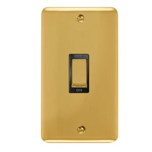 Click Scolmore - Click Deco Plus 45A Ingot 2 Gang Dp Switch (DPBR502BK)