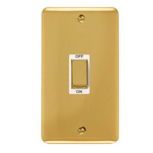 Click Scolmore - Click Deco Plus 45A Ingot 2 Gang Dp Switch (DPBR502WH)
