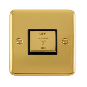 Click Scolmore - Click Deco Plus 10A Ingot 3 Pole Fan Isolation Plate Switch (DPBR520BK)