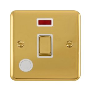 Click Scolmore - Click Deco Plus 20A Ingot Dp Switch With Neon (DPBR523WH)