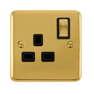Click Scolmore - Click Deco Plus 13A Ingot 1 Gang Dp Switched Socket (DPBR535BK)