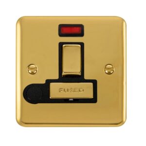 Click Scolmore - Click Deco Plus 13A Ingot Dp Switched Fused Connection Unit With Neon (DPBR552BK)