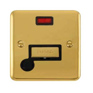 Click Scolmore - Click Deco Plus 13A Ingot Fused Connection Unit With Neon (DPBR553BK)