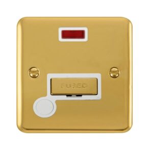 Click Scolmore - Click Deco Plus 13A Ingot Fused Connection Unit With Neon (DPBR553WH)