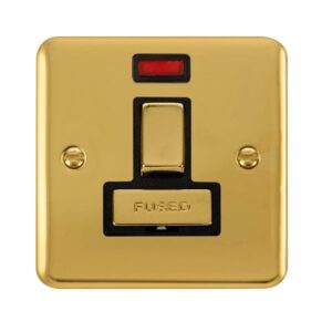 Click Scolmore - Click Deco Plus 13A Ingot Dp Switched Fused Connection Unit With Neon (DPBR752BK)