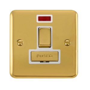 Click Scolmore - Click Deco Plus 13A Ingot Dp Switched Fused Connection Unit With Neon (DPBR752WH)