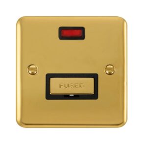 Click Scolmore - Click Deco Plus 13A Ingot Fused Connection Unit With Neon (DPBR753BK)